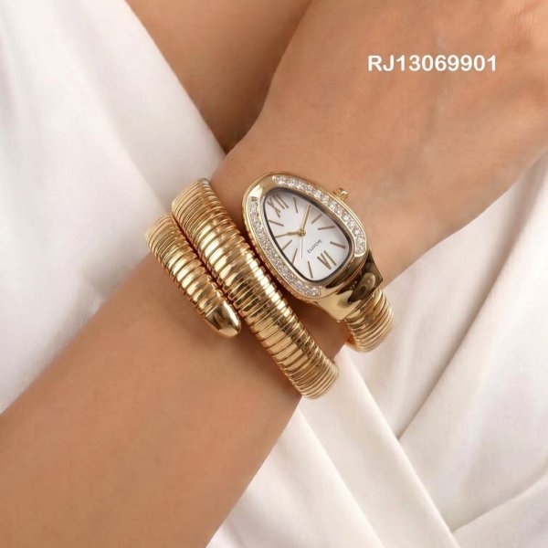 Multi Color Serpenti Style Wrap Around Bracelet Watch For Women Fashion Accessories Wholesale