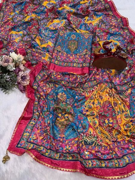 Multicolor Heavy Fendy Silk Embroidered Saree with Front and Back Blouse Work at Wholesale Rate Designer Wedding Sarees Wholesale