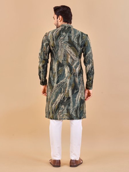 multicolour Foil Print Cotton Kurta Payjama  Kurta Pajama Wholesale