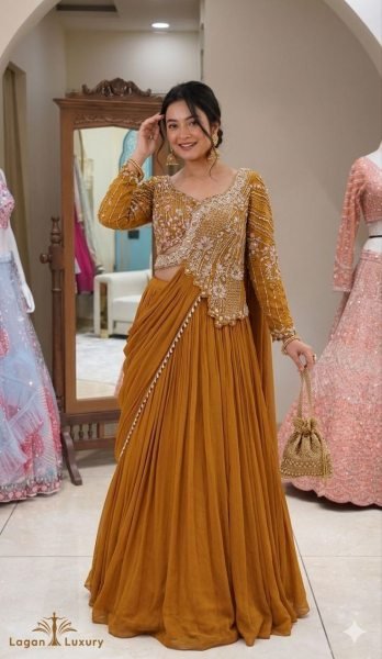 Mustered Yellow Traditional Designer Lehenga for Festival and Wedding Functions Bridal Lehenga Choli