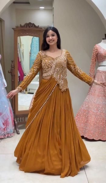 Mustered Yellow Traditional Designer Lehenga for Festival and Wedding Functions Bridal Lehenga Choli