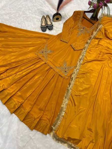 Natural Crepe Silk Lehenga Set for Women Zari    Sequence Work  Best Price from Surat Kurti Manufacturer  Ready To Wear Collection