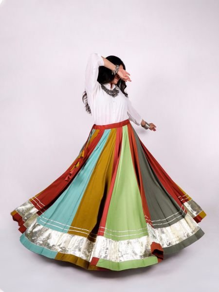 Navratri 2026 Multicolor Lehenga Skirt with 8 Meter Flare at Fatory Price 