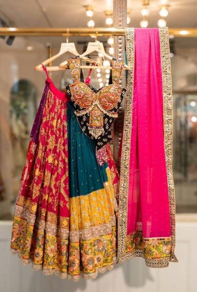 Navratri Festive Wear Muslin Cotton Lehenga Chaniya Choli with Heavy Mirror Work  And Dupatta for Women  At Best Rates Navratri Lehnega Choli