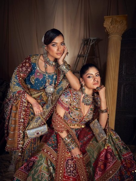 Navratri Muslin Cotton Lehenga Choli with Real Mirror Work and Designer Dupatta Navratri Lehnega Choli