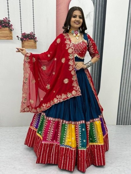 Navratri Queen Multicolor Pure Cotton Lehenga 2025 Garba Must Have