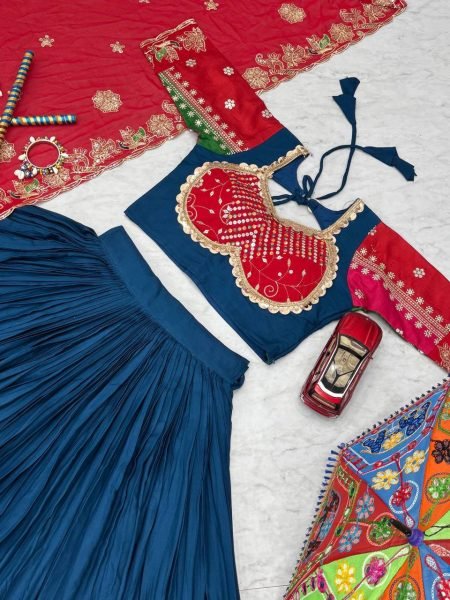 Navratri Queen Multicolor Pure Cotton Lehenga 2025 Garba Must Have Navratri Lehnega Choli