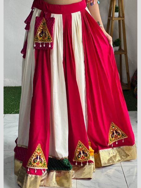Navratri Special Attached Purse Lehenga Choli Navratri Lehnega Choli