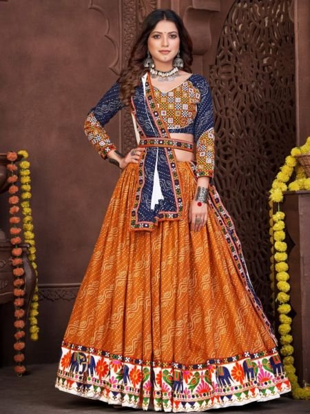 Navratri Special Cotton Silk Lehenga Choli 