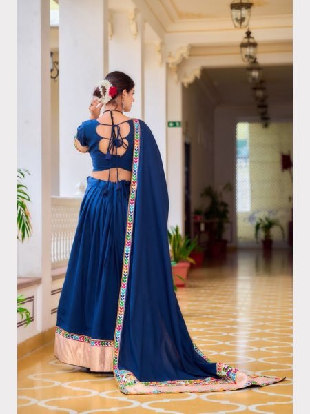 Navratri Special Fully Stitched Pure Rayon Lehenga Choli  Navratri Lehnega Choli