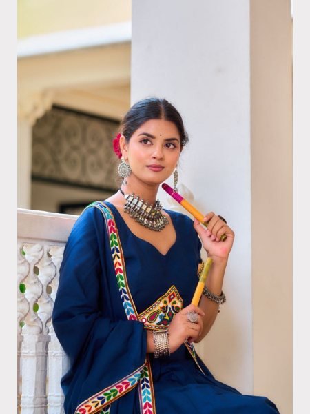 Navratri Special Fully Stitched Pure Rayon Lehenga Choli  Navratri Lehnega Choli