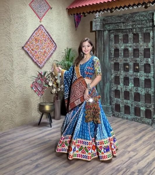 Navratri Special Lehenga Choli Heavy Cotton Rayon with Digital Print Navratri Lehnega Choli