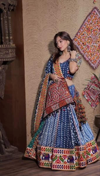 Navratri Special Lehenga Choli Heavy Cotton Rayon with Digital Print Navratri Lehnega Choli