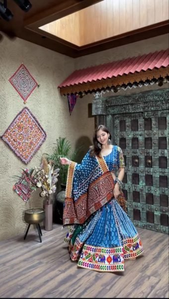 Navratri Special Lehenga Choli Heavy Cotton Rayon with Digital Print Navratri Lehnega Choli