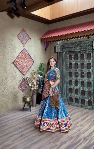Navratri Special Lehenga Choli Heavy Cotton Rayon with Digital Print Navratri Lehnega Choli