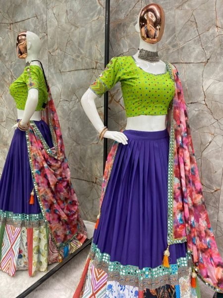 Navratri Special Pure Rayon Lehenga Choli  Navratri Lehnega Choli