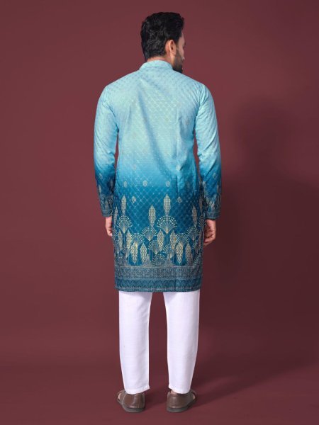 Nawabi Ease Cotton Rayon Kurta Set with Raymond Pajama for Festive Style Kurta Pajama Wholesale