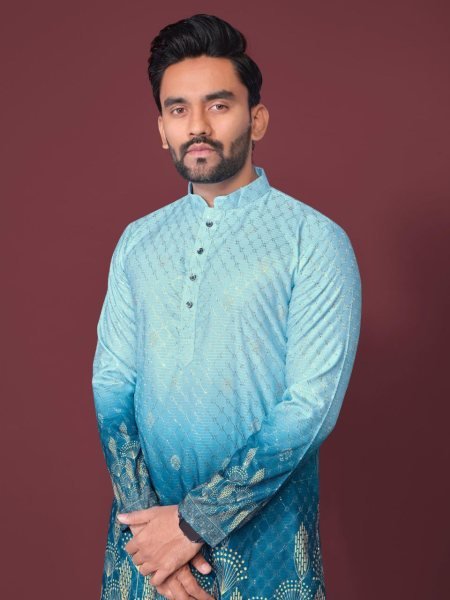 Nawabi Ease Cotton Rayon Kurta Set with Raymond Pajama for Festive Style Kurta Pajama Wholesale
