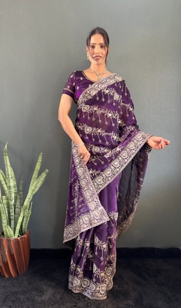 New Amazing Designer Heavy Jimmy Choo Silk Saree For Women Fashion JIMMY CHOO SAREE