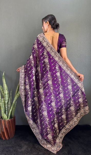 New Amazing Designer Heavy Jimmy Choo Silk Saree For Women Fashion JIMMY CHOO SAREE