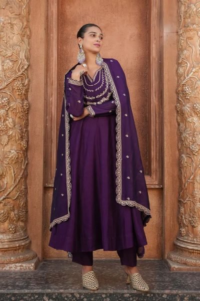 New Anarkali Vichitra Silk Kurta Set Ready To Wear Best Offer New Collection Anarkali Kurtis 