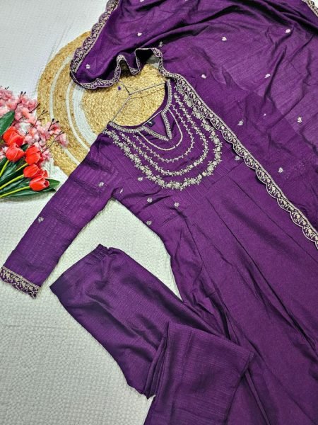 New Anarkali Vichitra Silk Kurta Set Ready To Wear Best Offer New Collection Anarkali Kurtis 