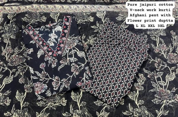 New Arrival: Afghani Suit Set with Handwork & Prints | Pure Cotton | Festive Collection Cotton Kurtis Wholesale