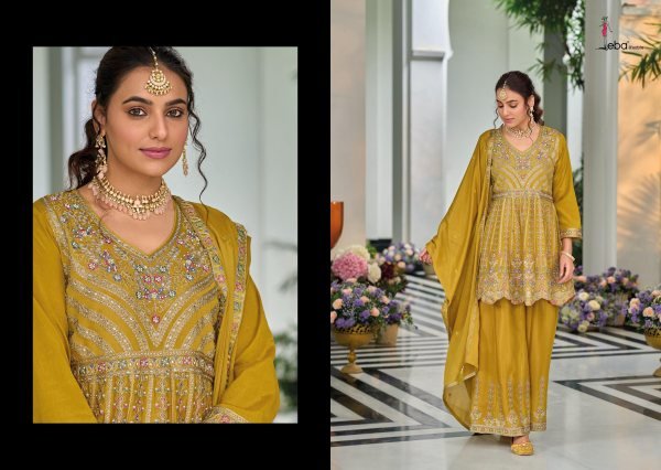New Arrival Barbie Volume 4 Chinon Embroidery Suit Set Wedding Party Special Designer Plazzo Salwar Suits Wholesale