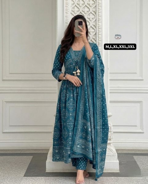 New Arrival Cotton Anarkali Suit with Dupatta for Special Occasions Anarkali Kurtis 