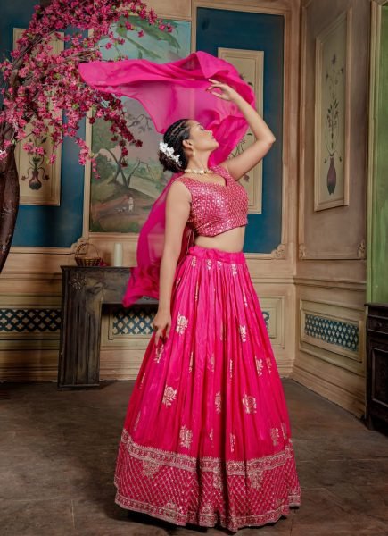 New Arrival Heavy Chanderi Cotton Lehenga Choli With Jacket  Designer Lehenga Choli