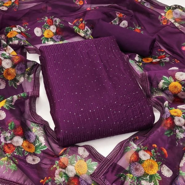 New Arrival Of Chanderi Dress Material At Wholesale Rate Color Set Matching Dress Material Wholesale