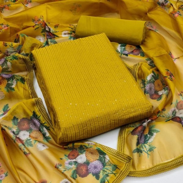 New Arrival Of Chanderi Dress Material At Wholesale Rate Color Set Matching Dress Material Wholesale