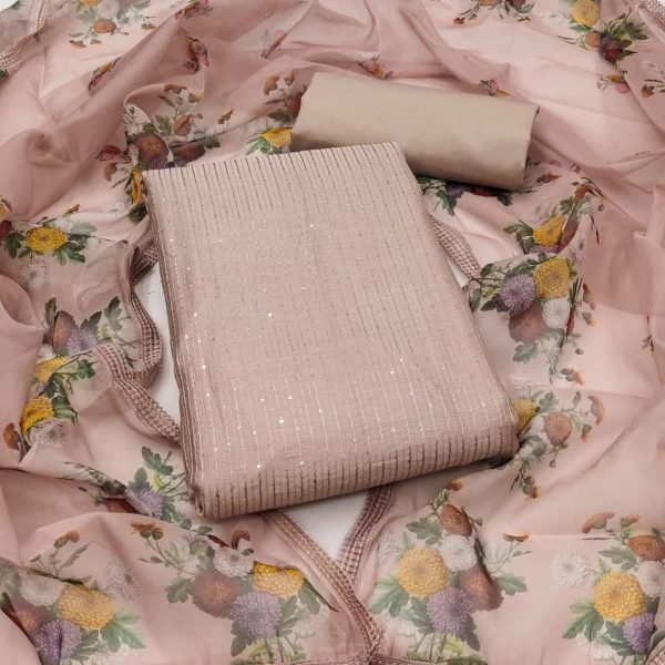 New Arrival Of Chanderi Dress Material At Wholesale Rate Color Set Matching Dress Material Wholesale