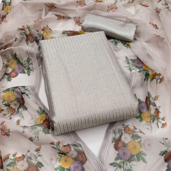 New Arrival Of Chanderi Dress Material At Wholesale Rate Color Set Matching Dress Material Wholesale