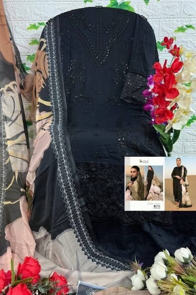 New Arrival Pakistani Collection Heavy Rayon Fabric Digital Print Dupatta Best Offer Pakistani Suits Wholesale