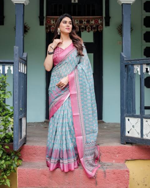 New Arrival: Premium Linen Cotton Saree for Festive & Office Wear – Buy at Wholesale Rate Linen Sarees Wholesale