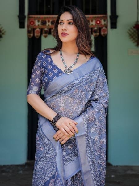 New Arrival: Premium Linen Cotton Saree for Festive & Office Wear – Buy at Wholesale Rate Linen Sarees Wholesale