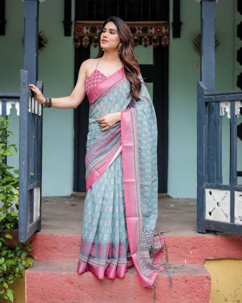 New Arrival: Premium Linen Cotton Saree for Festive & Office Wear – Buy at Wholesale Rate Linen Sarees Wholesale