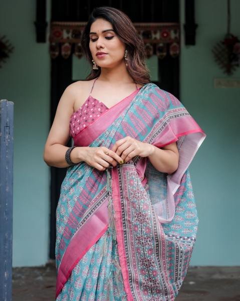 New Arrival: Premium Linen Cotton Saree for Festive & Office Wear – Buy at Wholesale Rate Linen Sarees Wholesale