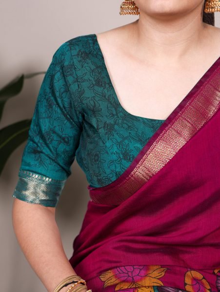 New Arrival Saree Collection from Surat Floral Print Viscose Chanderi Saree with Zari Weaving Work For Best Deals Silk Sarees Wholesale