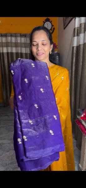 New Arrival South Indian Dual Shade Saree Collection with Multi Sequence Embroidery South Indian Saree 