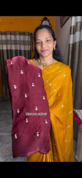 New Arrival South Indian Dual Shade Saree Collection with Multi Sequence Embroidery South Indian Saree 