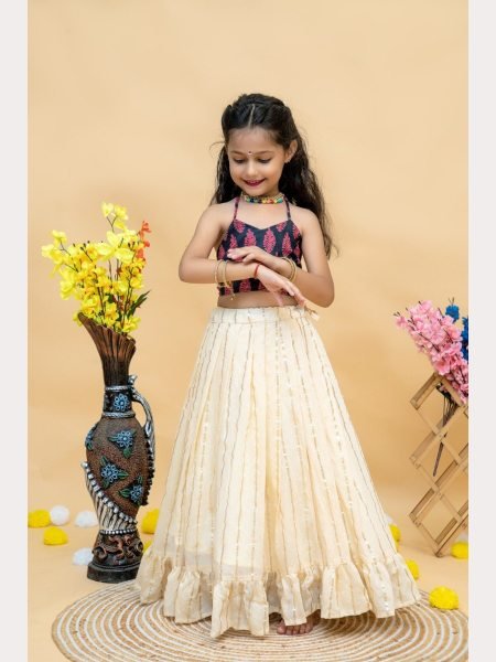 New Arrivals Soft Cotton Kids Lehenga Choli  Girls Wear
