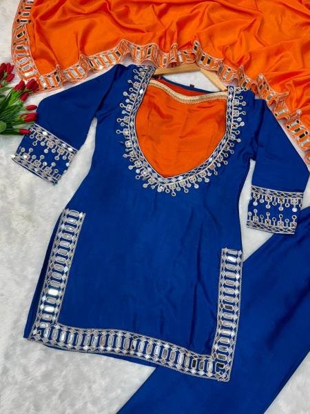 New Chinon Bustier Plazo Set with Real Mirror, Thread and Zari Work For Woman Ready To Wear Collection