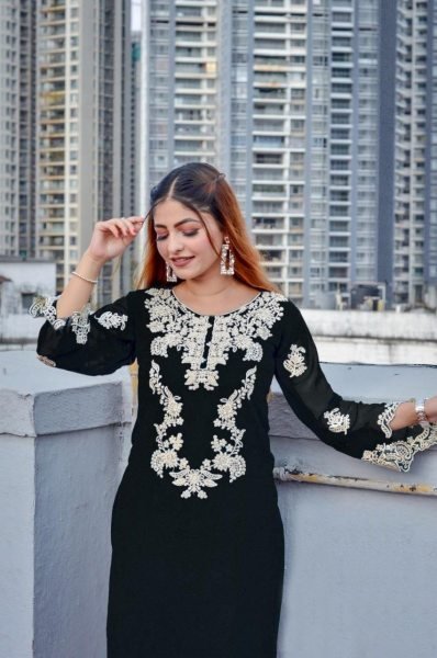 New Collection Chikankari Floral Embroidered Kurta Set For Women  Girls Lucknowi Chikankari Kurtis Wholesale