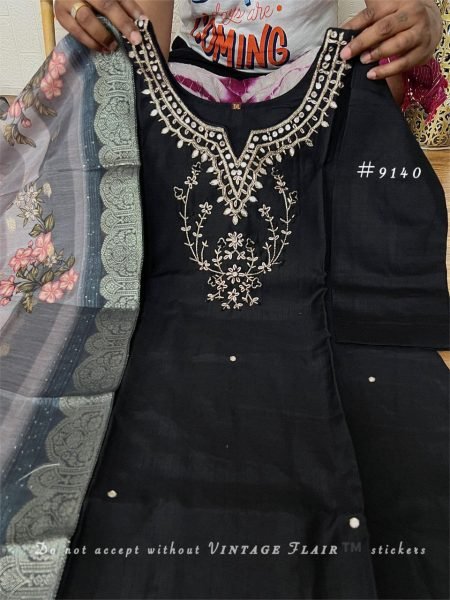 New Collection Plus Size Designer Roman Silk Kurti Set with Handcrafted Appliqu     Digital Banarsi Dupatta Plus Size Kurti / Gown