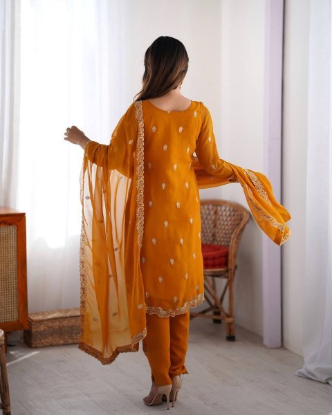 New Design Includes Shiny Yellow Silk Suit Wholesale Readymade Collection Kurti Dealer Ready To Wear Collection