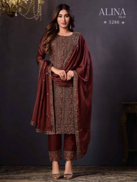 New Designe Rangoli With  Embroidery Work Suits Collection  Salwar Kameez
