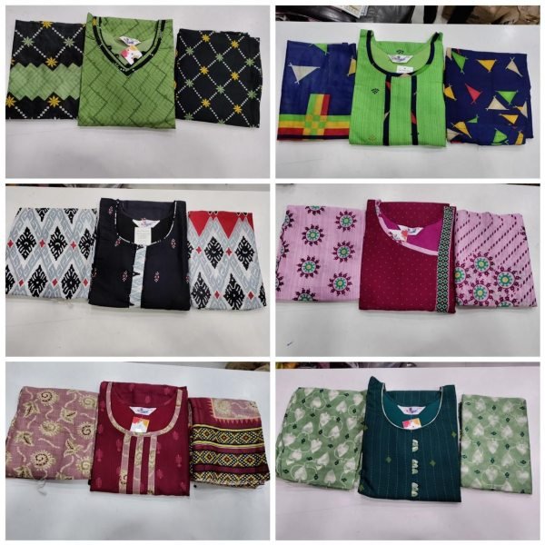 New Designer Cotton Patiyala Dress Punjabi Dress Materials Wholesale