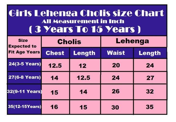 New Designer Embrodery Work Kids Lehnega Choli  Girls Wear